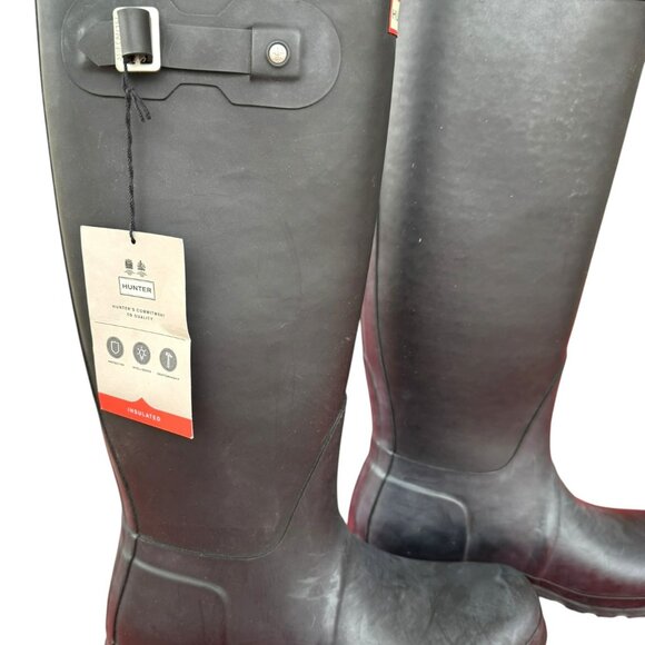 Hunter Original Tall Insulated Rain Boots Black Size 10 US (EU 42/UK 8) … - Picture 5 of 9